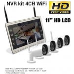 RGB.vision RGB-4H11AAW0-D12/JWT 4CH IP 11″ LCD kamerový bezdrátový set – NVR wifi kit + 4x IP 720p wifi kamery sada