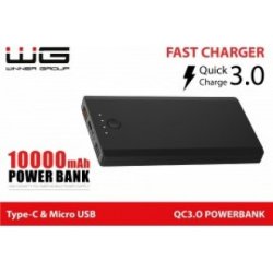 Winner Powerbanka 10000mAh QC 3.0 Fast Charging černá 8591194085475
