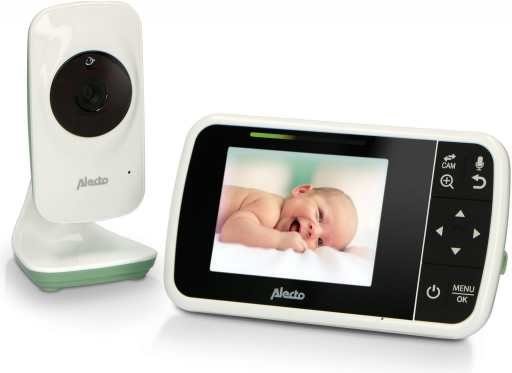 Alecto Dětská chůvička s kamerou a dotykovým displejem displej 3.5″ DVM-135 white