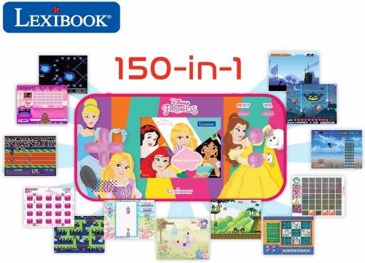 LEXIBOOK Electronic Games JL2360DP Disney Princess Console Arcade Center
