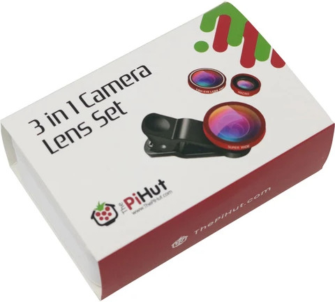 The PiHut Sada kamerových čoček 3 v 1 pro Raspberry Pi kameru