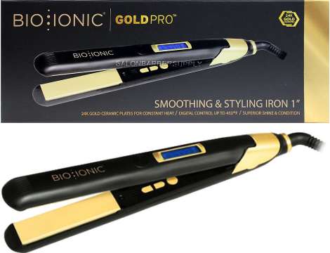 Bio Ionic GoldPro Smoothing & Styling Iron 1″