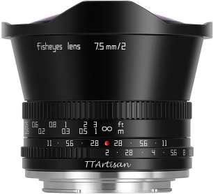 TTArtisan 7,5mm f/2 Fisheyes APS-C Canon EF-M