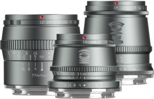 TTArtisan Titanium Lens Set MFT: MF 17mm/1.4, MF 35mm/1.4, MF 50mm/1.2 (limitovaná edice)